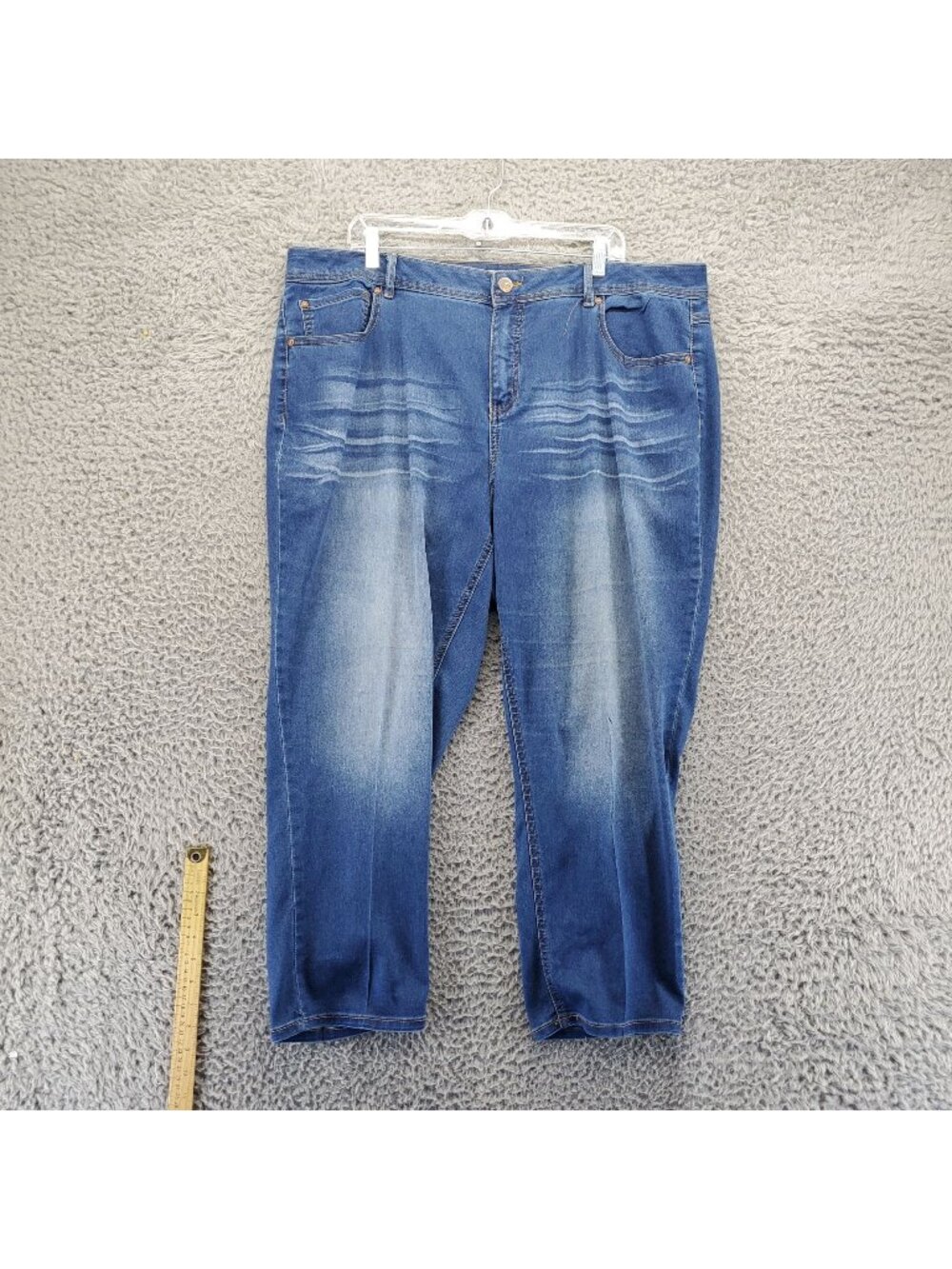Cato Jeans Womens 20W Blue Classic Stretch Denim Cropped
